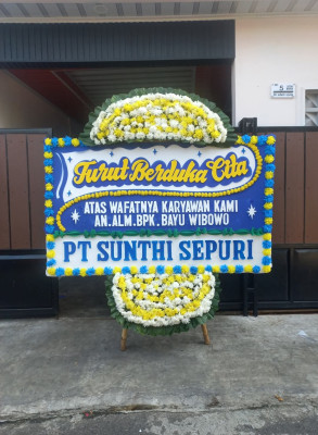 Papan Bunga Duka di Pasar Melintang